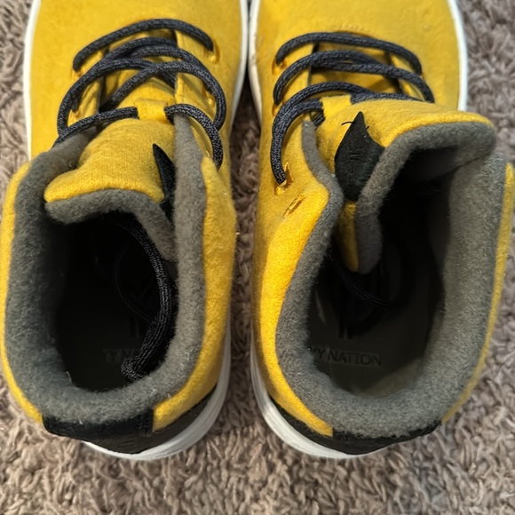 Brand new never worn, bright yellow with gray accent lace up booty! - Picture 7 of 8